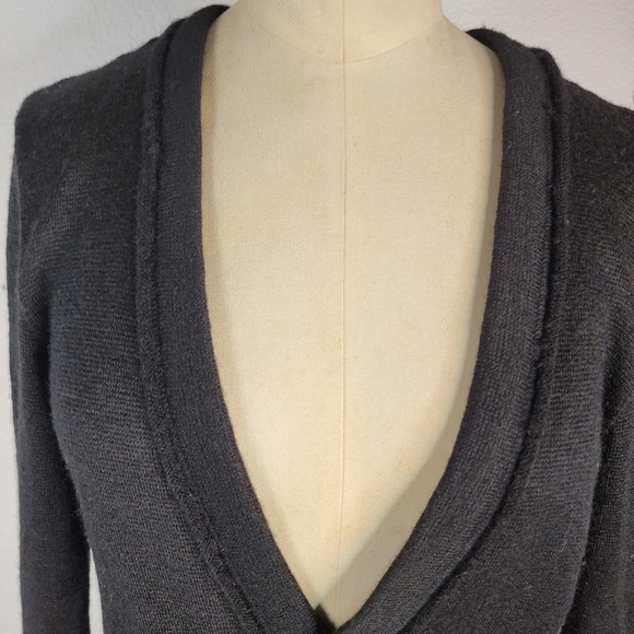 Y-3 Yohji Yamamoto Adidas Long Cardigan Sweater XS Mohair Wool Pockets - Picture 2 of 9